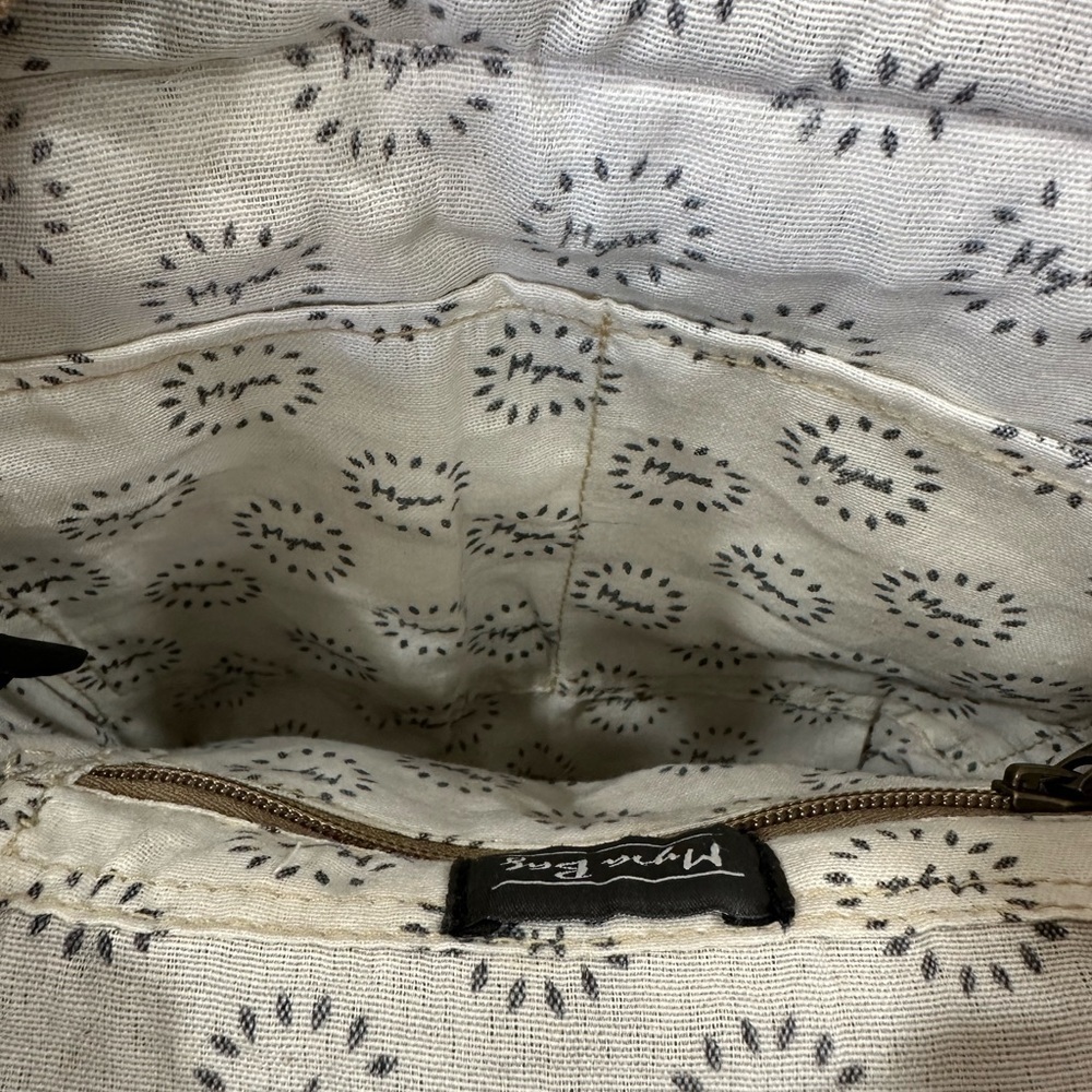 Myra Bag Rug Leather and Canvas Crossbody Shoulder Bag EUC - Picture 8 of 10